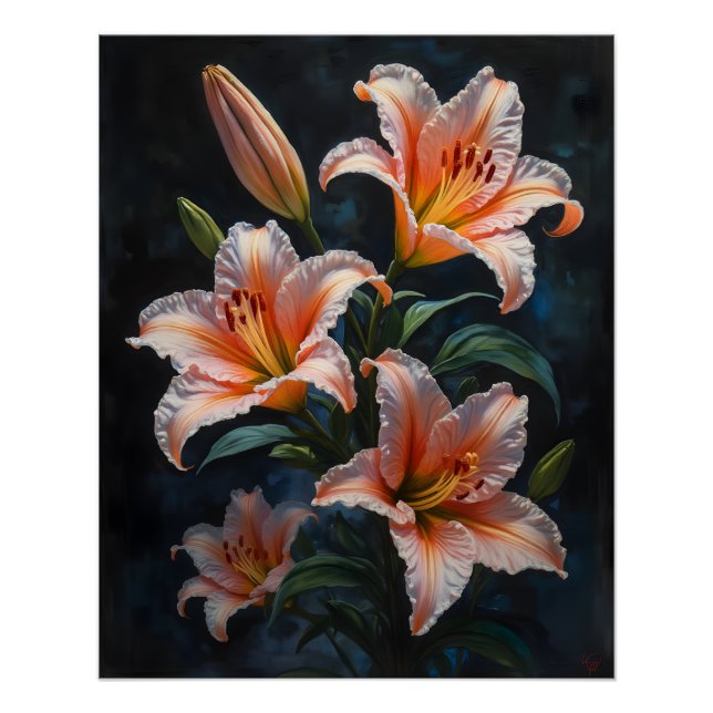 Elegant Lily Flower Art – Premium Prints & Unique  Poster (Vorderseite)