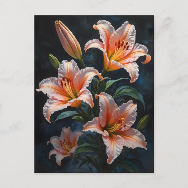 Elegant Lily Flower Art – Premium Prints & Unique  Postkarte (Vorderseite)