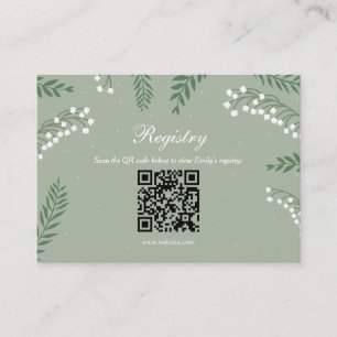 Elegant Lily of the Valley Brautparty Registry Begleitkarte