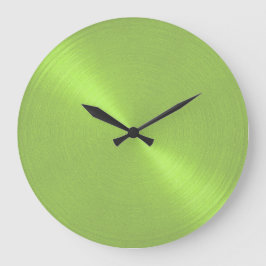 Elegant Lime Green Sheen Große Wanduhr