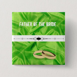 Elegant`Lime Green Silk Effect Wedding Button