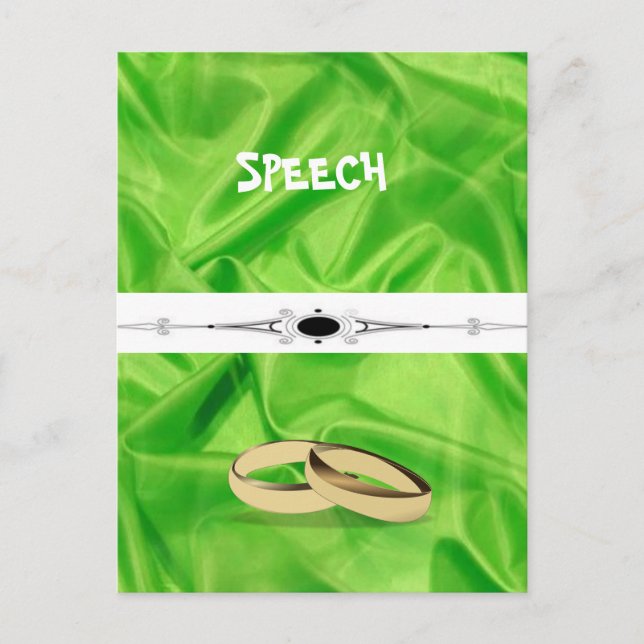 Elegant`Lime Green Silk Effect Wedding Postkarte (Vorderseite)