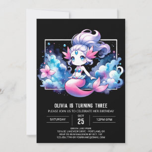 Elegant Little Mermaid Birthday Einladung