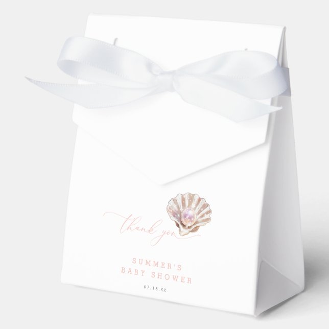 Elegant Little Pearl Baby Shower Vielen Dank Geschenkschachtel (Vorderseite)