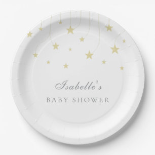 Elegant Little Stars Baby Shower Pappteller