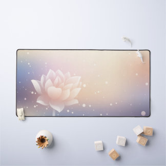 Elegant Lotus Bloom Desk Mat Schreibtischunterlage