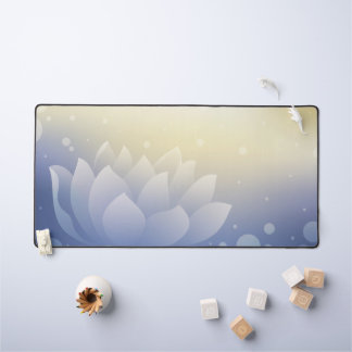 Elegant Lotus Bloom Desk Mat Schreibtischunterlage