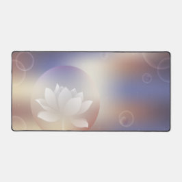 Elegant Lotus Bloom Desk Mat Schreibtischunterlage