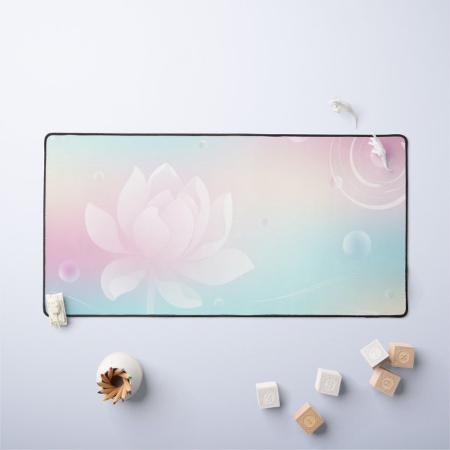 Elegant Lotus Bloom Desk Mat Schreibtischunterlage (Kindertisch)