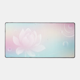 Elegant Lotus Bloom Desk Mat Schreibtischunterlage