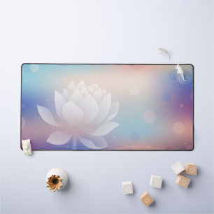 Elegant Lotus Bloom Desk Mat Schreibtischunterlage
