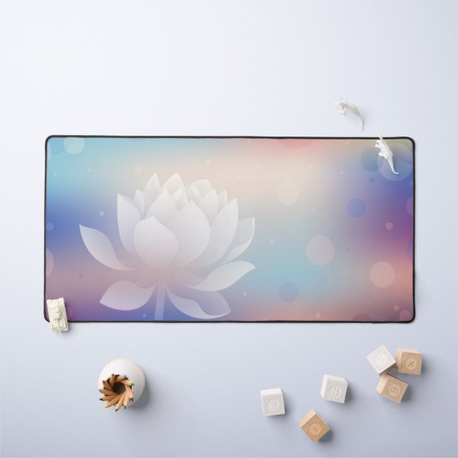 Elegant Lotus Bloom Desk Mat Schreibtischunterlage (Kindertisch)
