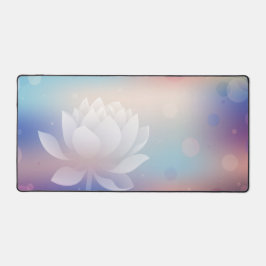 Elegant Lotus Bloom Desk Mat Schreibtischunterlage