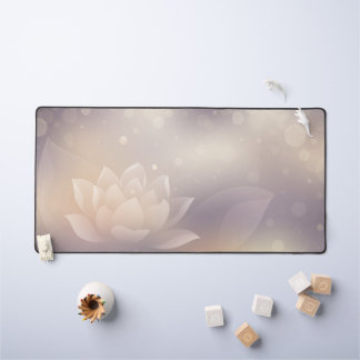 Elegant Lotus Bloom Desk Mat Schreibtischunterlage