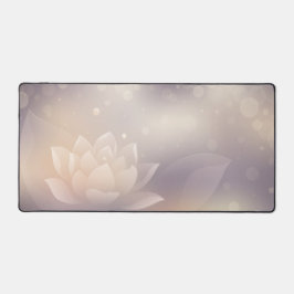 Elegant Lotus Bloom Desk Mat Schreibtischunterlage