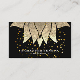 Elegant Lotus Blume Mandala Logo Yoga Instructor Visitenkarte