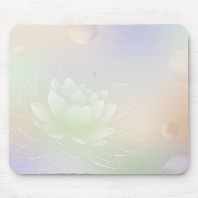 Elegant Lotus Blume Mouse Pad Mousepad (Vorne)