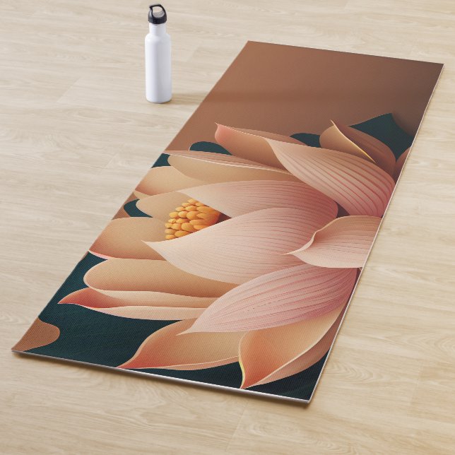 Elegant Lotus Brown Yogamatte (Beispiel)