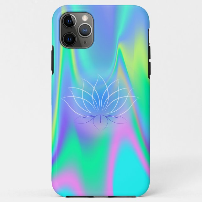 Elegant Lotus Holographic Case-Mate iPhone Hülle (Rückseite)