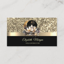 Elegant Lotus Moon Celestial Gold Yoga Instructor