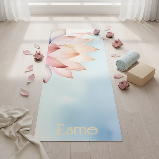 Elegant Lotus Yoga Mat – Minimal & Serene Design Yogamatte (Von Creator hochgeladen)