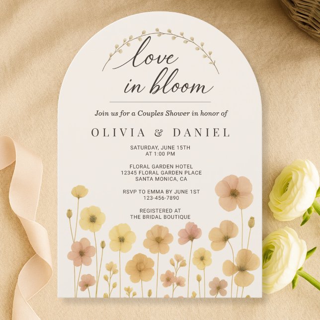 Elegant Love In Bloom Boho Couples Shower  Einladung (Von Creator hochgeladen)