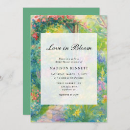 Elegant Love In Bloom Garden Bridal Shower Einladung
