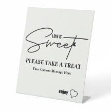 Elegant Love Is Sweet calligraphy Heart Simple