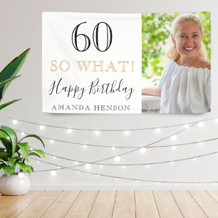Elegant Lustig 60 Na und 60. Geburtstag Foto Banner