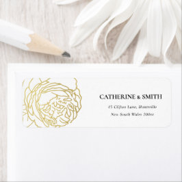 ELEGANT LUX IMITATE GOLD ROSE FLORALLES ADRESSE ET