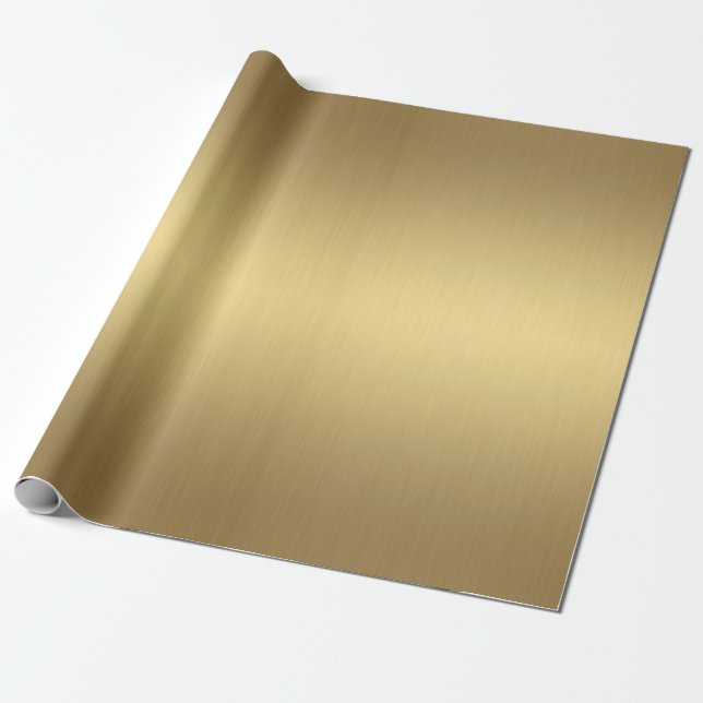 Elegant Luxe Metallic Gold Geschenkpapier (Ungerollt)