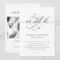 Elegant Luxury Calligraphy Wedding Vow Renewal