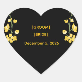 Elegant Luxury Envelope Seal Template Herz-Aufkleber