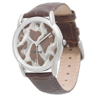 Elegant Luxury Faux Cow Leather Trendy Collection Armbanduhr