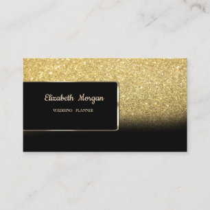 Elegant Luxury Gold Glitzer Bokeh Ombre Visitenkarte