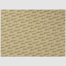 Elegant Luxury Gold Script Frohe Weihnachten Seidenpapier