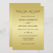 Elegant Luxury Gold Verzierte Hochzeit