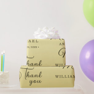 Elegant Luxury Gold Verzierte Hochzeit Geschenkpapier