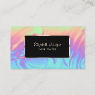 Elegant Luxury Modern Ombre Holographic Visitenkarte