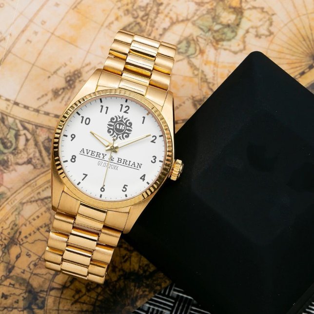 Elegant Luxury  monogram initials names Armbanduhr (Von Creator hochgeladen)