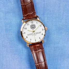 Elegant Luxury  monogram initials names Armbanduhr