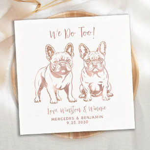 Elegant machen wir zu Französisch Bulldog Rose Gol Serviette