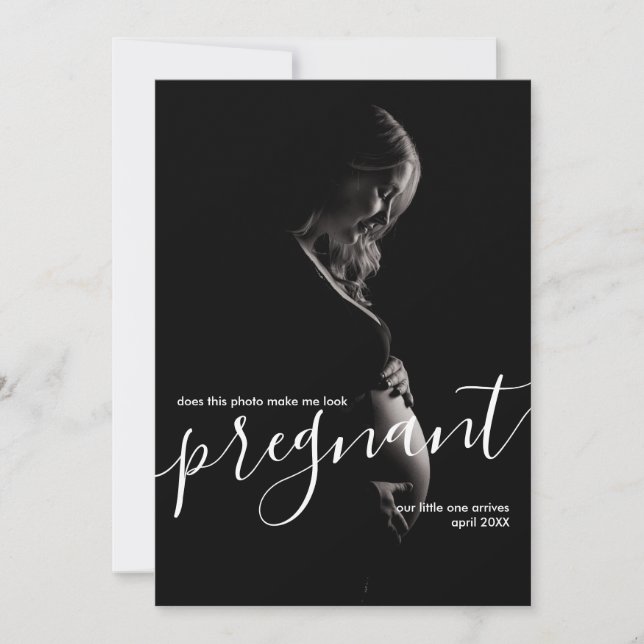 Elegant macht dieses Foto mich schwanger aussehen  Ankündigung (Vorderseite)