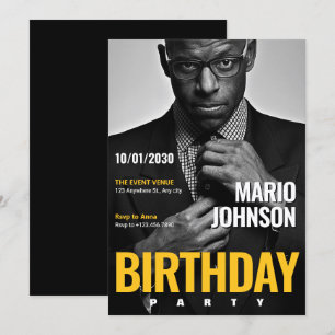 Elegant Magazine Cover Foto Geburtstag Einladung