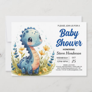 Elegant Magical Custom Dinosaur Boy Baby Shower Einladung