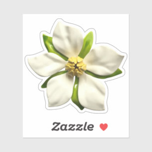 Elegant Magnolia Blossom Blume Wedding Sticker