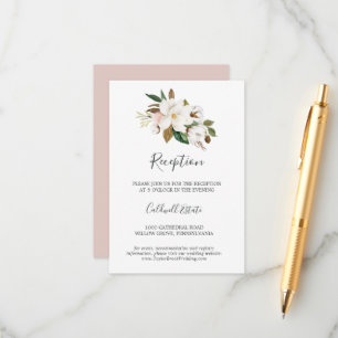 Elegant Magnolia Einsteckkarte für den weißen Em Begleitkarte