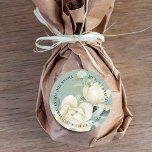 Elegant Magnolia Eucalyptus Vielen Dank für Ihre H Runder Aufkleber<br><div class="desc">Elegante Aquarellmagnolien und Eukalyptus Hochzeit danke Ihnen Aufkleber für Einladung Siegel oder Gefallen.</div>