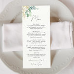 Elegant Magnolia Eucalyptus Wedding Menükarte<br><div class="desc">Elegantes und modernes Hochzeitsmenü mit Aquarellmagnolia eucalyptus Bouquet mit Blume und Grün,  dass Ihr Gast wird Liebe.</div>