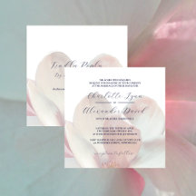 Elegant Magnolia Rosa und Weiß mit Antwort Hochzei